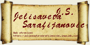 Jelisaveta Sarafijanović vizit kartica